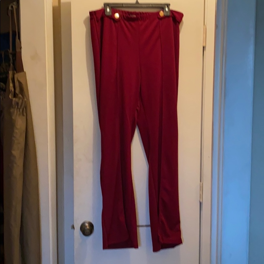 Red dress pants
